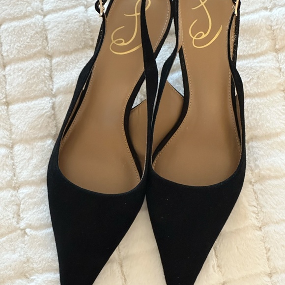 Sam Edelman Black Suede sling back shoes size 9 - Picture 10 of 10